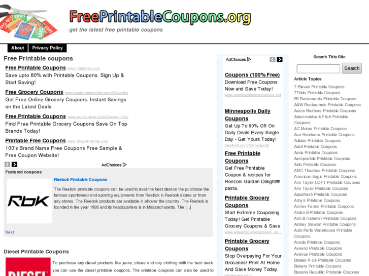 www.freeprintablecoupons.org