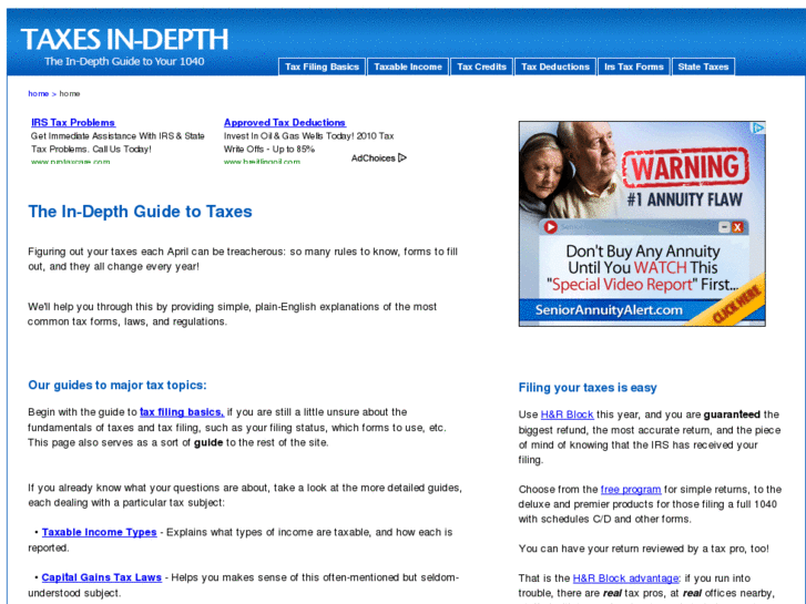 www.taxesindepth.com