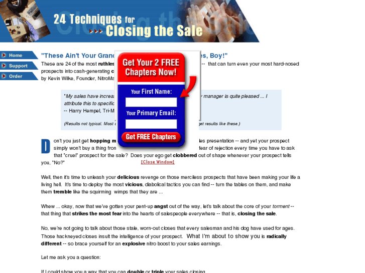 www.24techniquesforclosingthesale.com