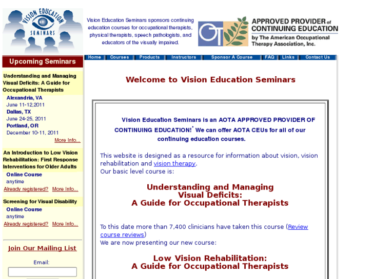 www.visionedseminars.com