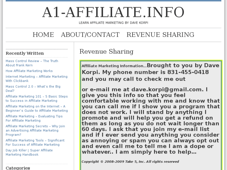 www.a1-affiliate.info