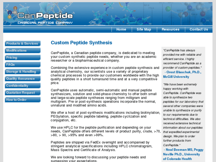 www.canpeptide.com