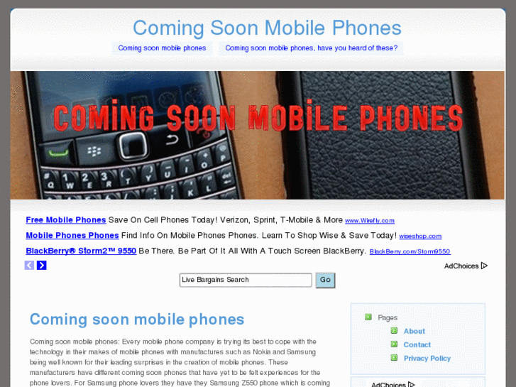 www.comingsoonmobilephones.com
