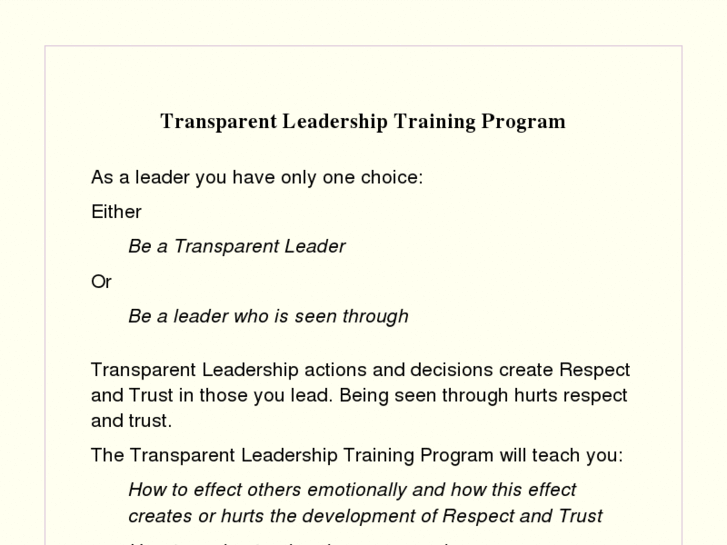 www.transparentleadership.com