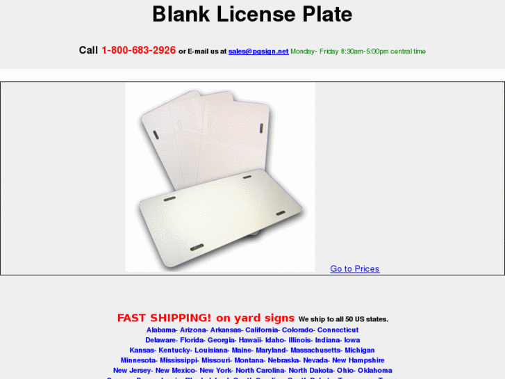 www.blanklicenseplates.net