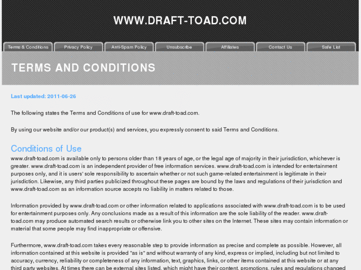 www.draft-toad.com