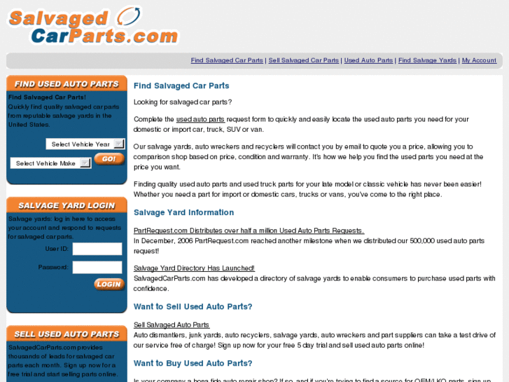 www.salvagedcarparts.com