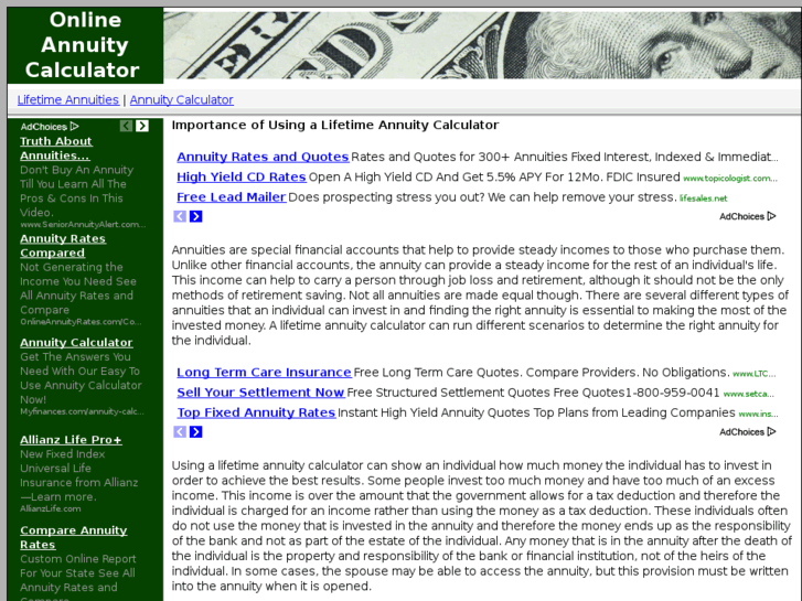 www.lifetimeannuitycalculator.com