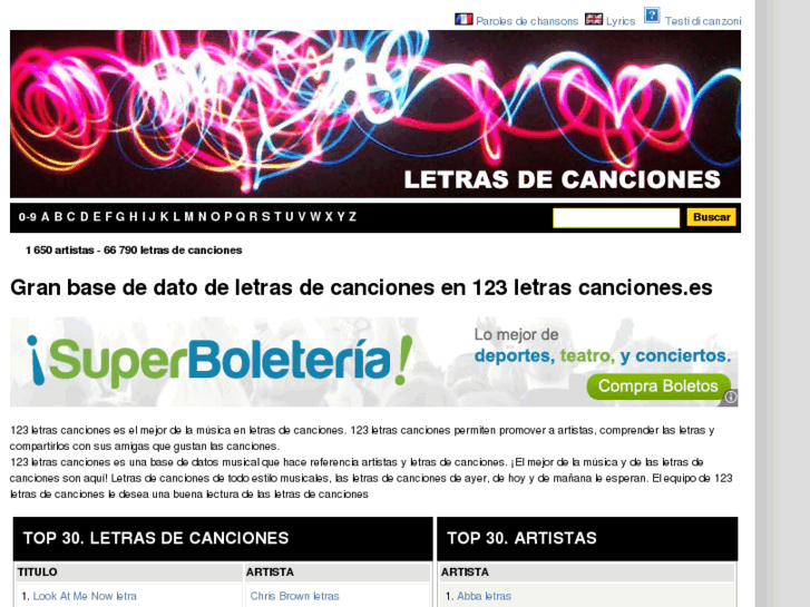 www.123-letras-canciones.es