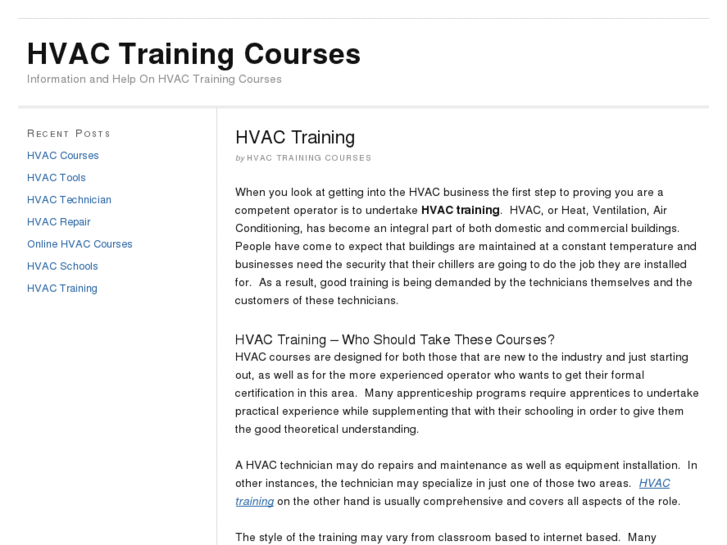 www.hvactrainingcourses.net
