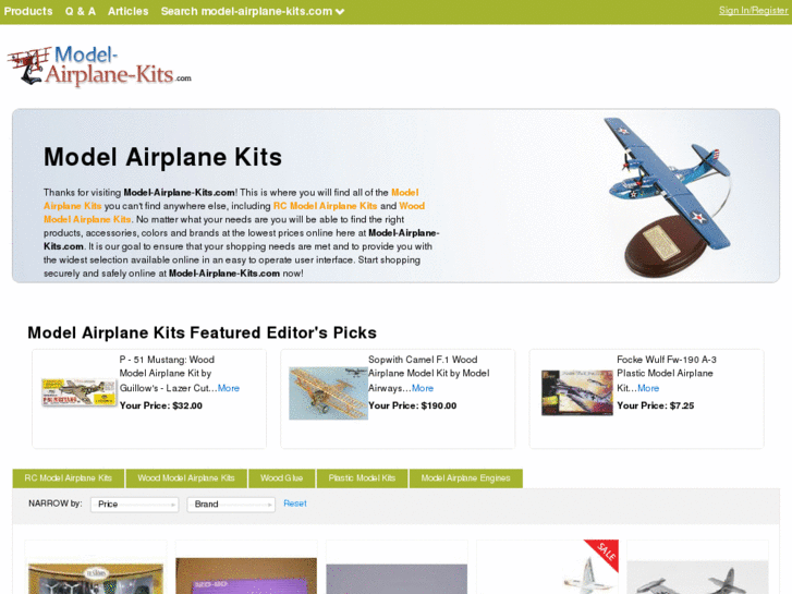 www.model-airplane-kits.com