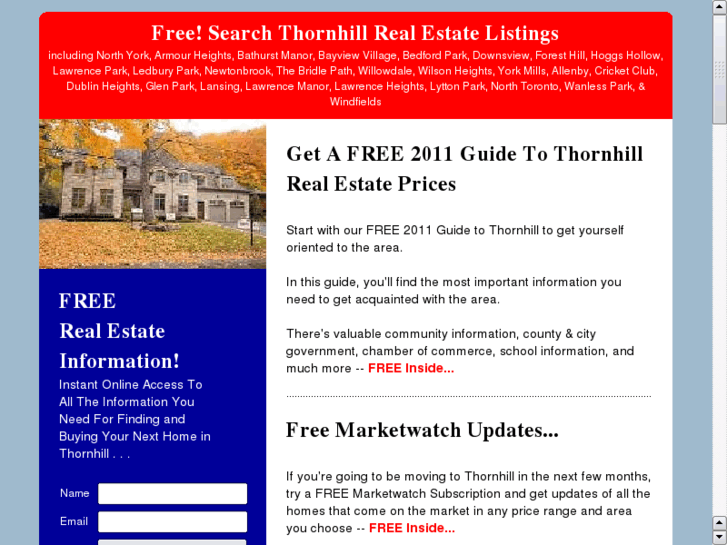 www.searchthornhillonhomes.com