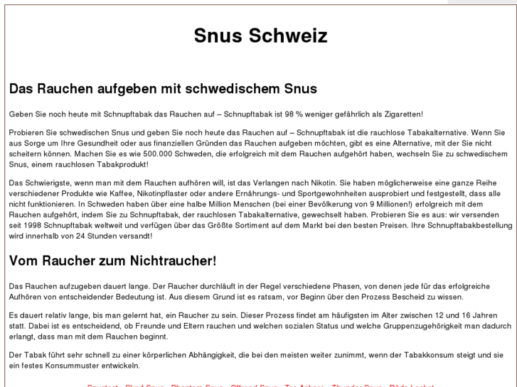 www.snusschweiz.ch