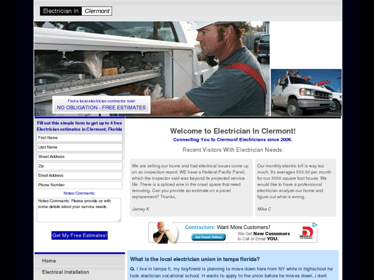 www.electricianinclermont.com
