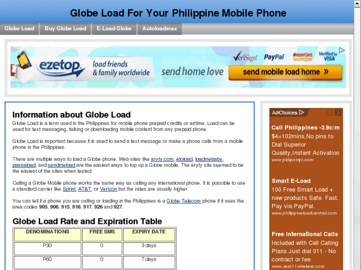 www.globeload.com