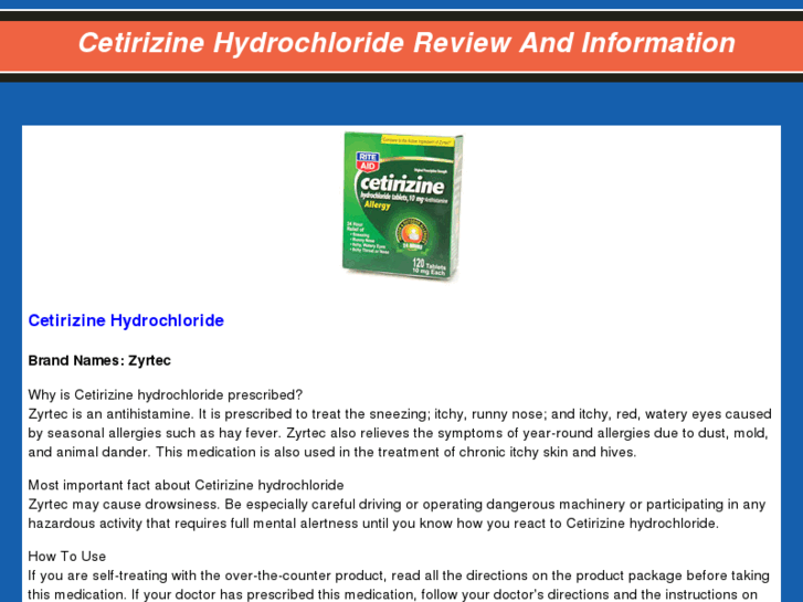 www.cetirizinehydrochloride.org