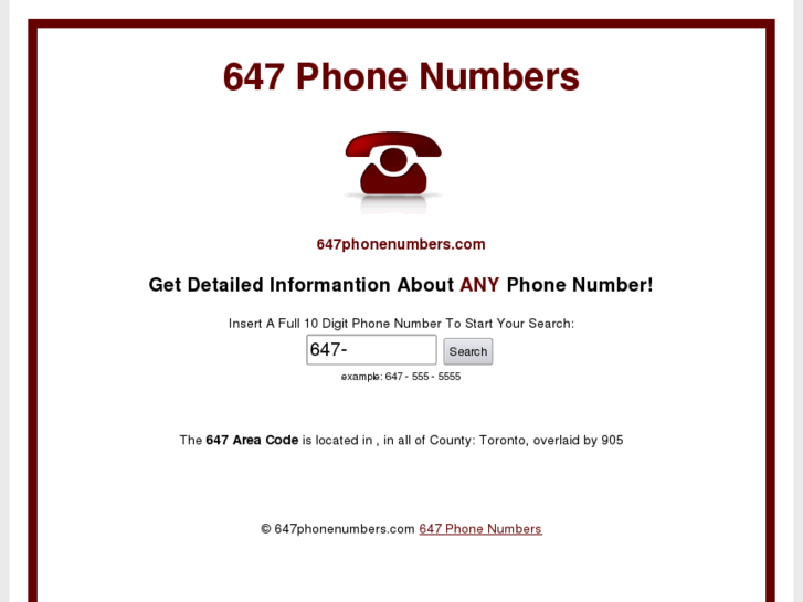 www.647phonenumbers.com
