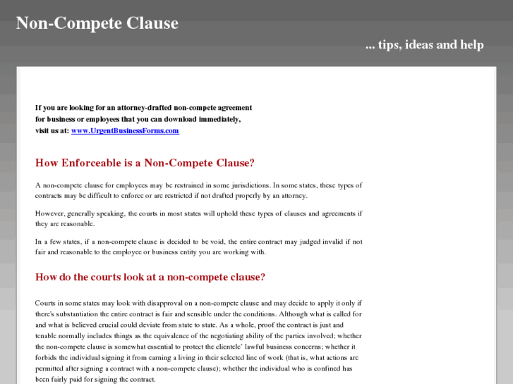 www.noncompeteclause.net