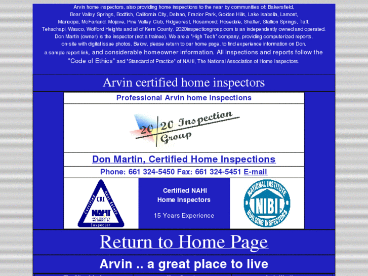 www.arvin-home-inspectors.com