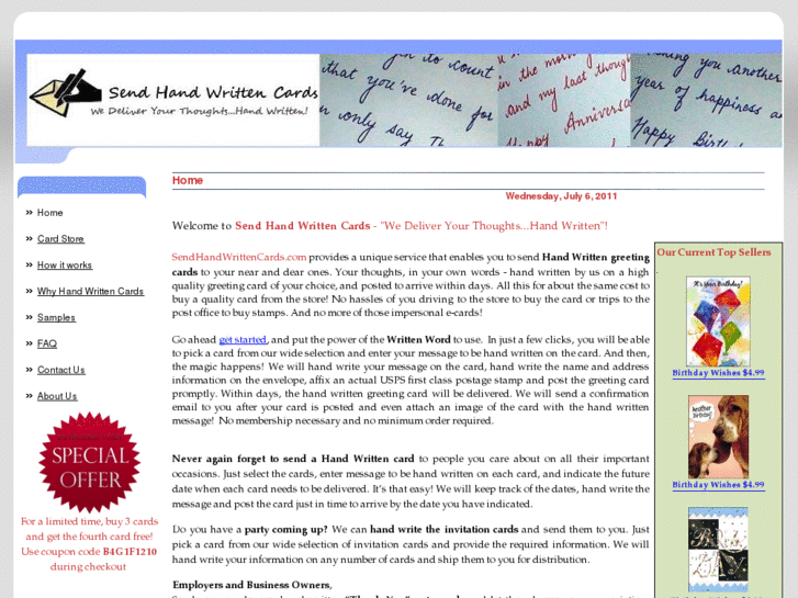 www.sendhandwrittencard.com