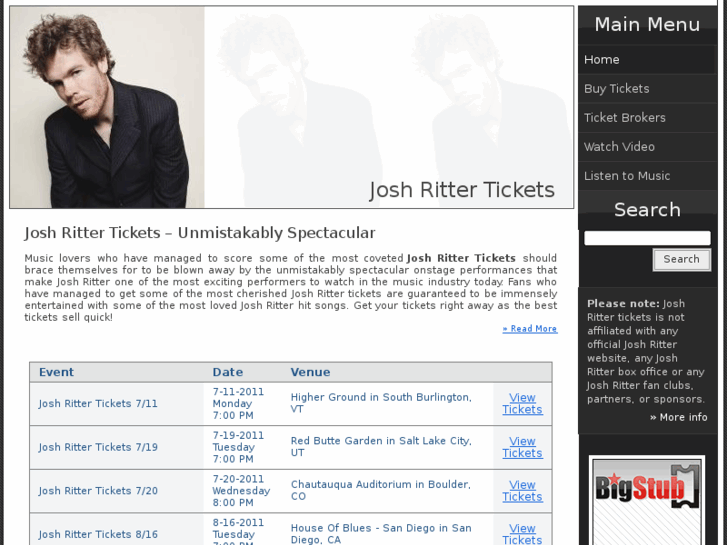 www.joshrittertickets.com