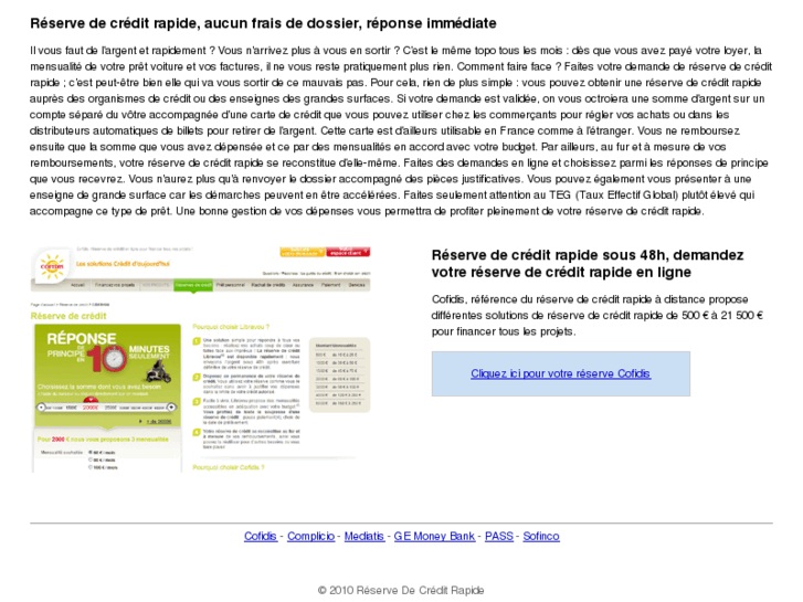 www.reservedecreditrapide.com