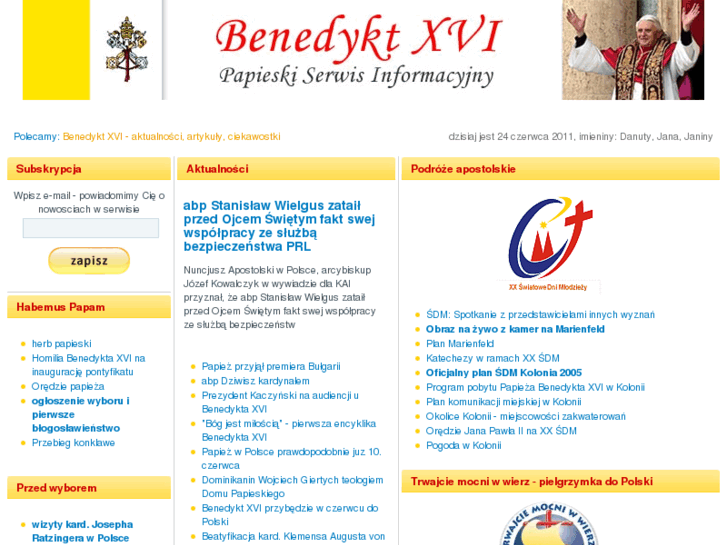 www.benedyktxvi.info.pl