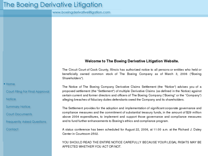 www.boeingderivativelitigation.com