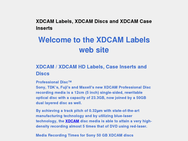 www.xdcamlabels.com