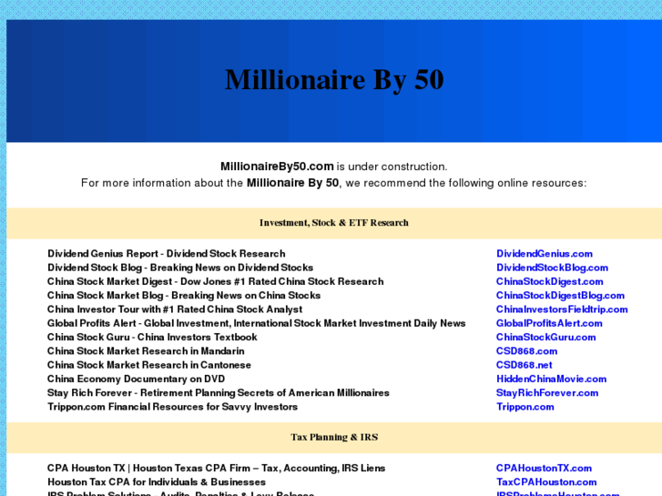 www.millionaireby50.com