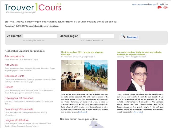 www.trouver-un-cours.ch