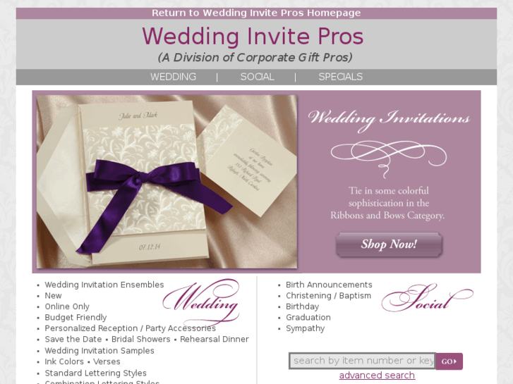 www.weddinginvitepros.com