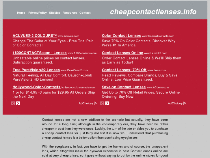 www.cheapcontactlenses.info