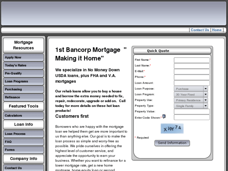 www.1stbancorpmortgage.com