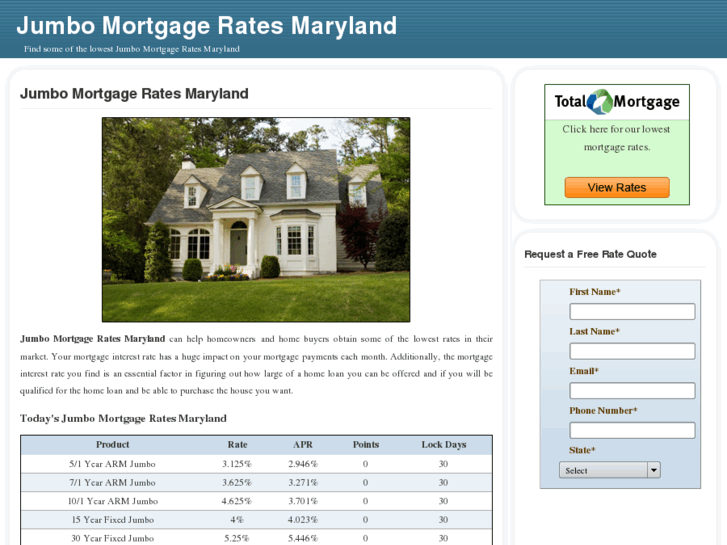 www.jumbomortgageratesmaryland.com