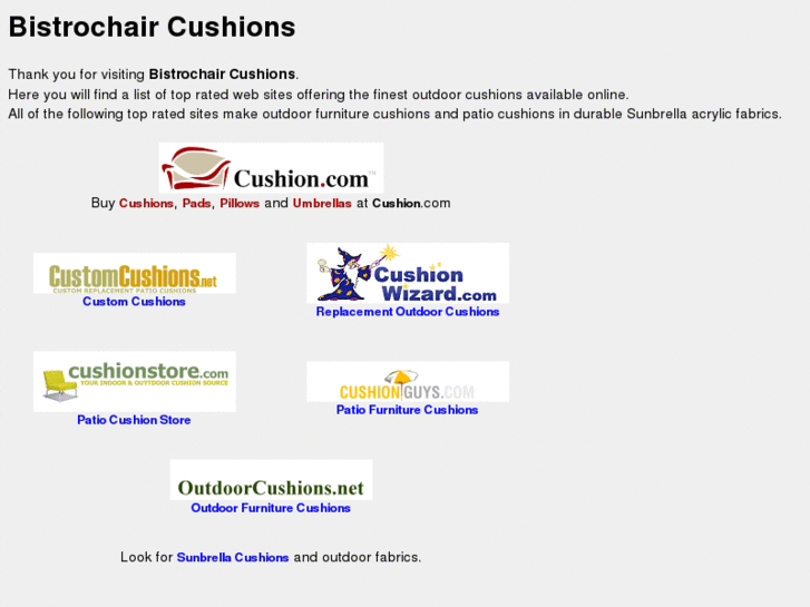 www.bistrochaircushions.com