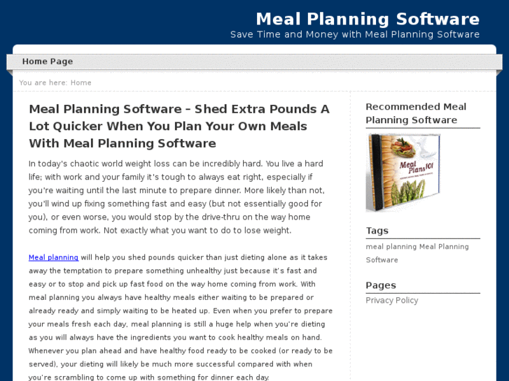 www.mealplanningsoftware.net