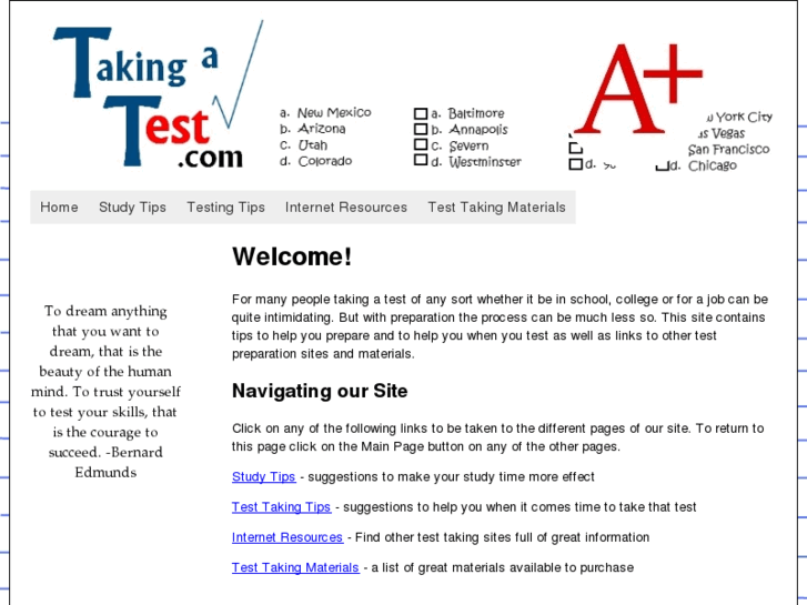 www.takingatest.com