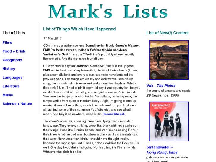 www.markslists.net