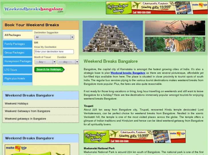 www.weekendbreaksbangalore.com