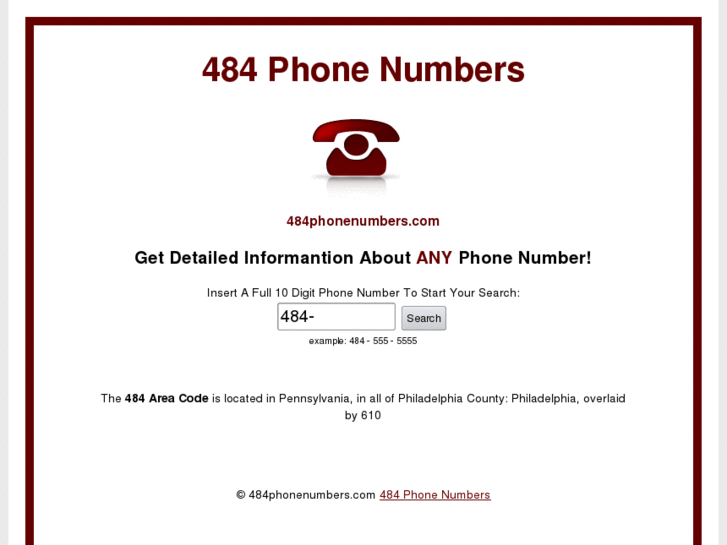 www.484phonenumbers.com