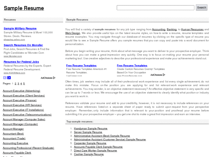 www.esampleresume.com