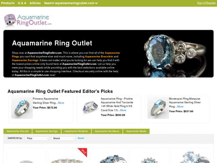 www.aquamarineringoutlet.com