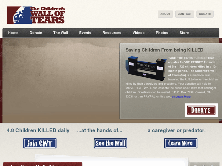 www.thechildrenswalloftears.org