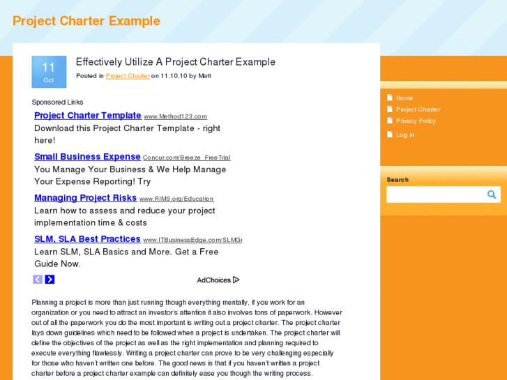 www.projectcharterexample.org