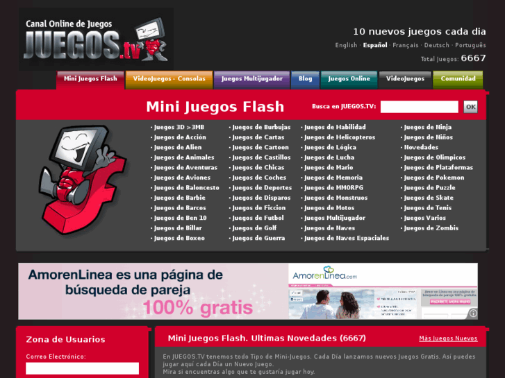 www.juegos.tv