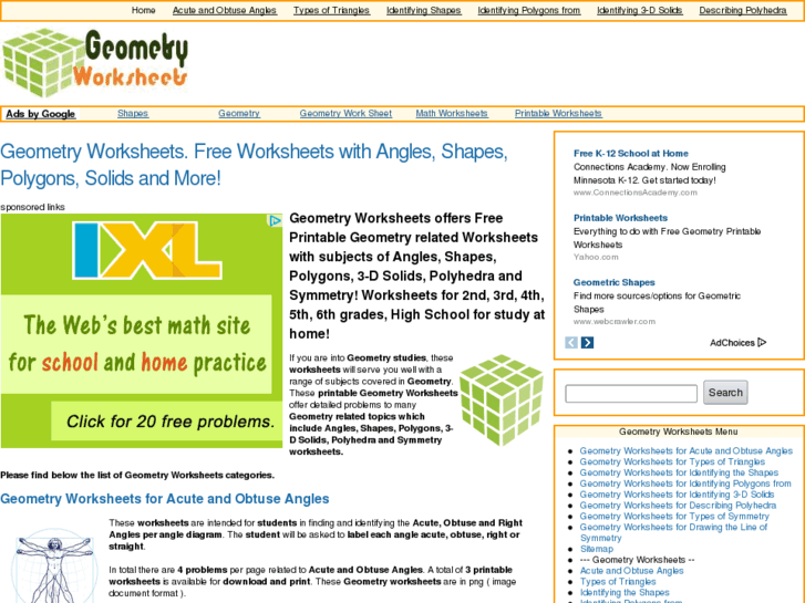 www.geometryworksheets.org