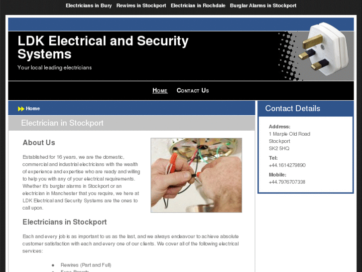 www.electricianstockport.net