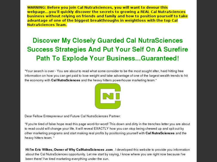 www.whycalnutrasciences.com
