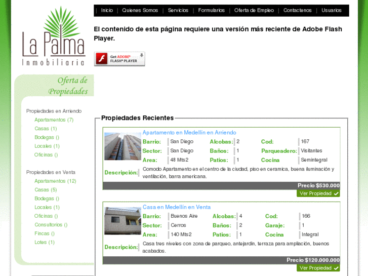www.lapalmainmobiliaria.com
